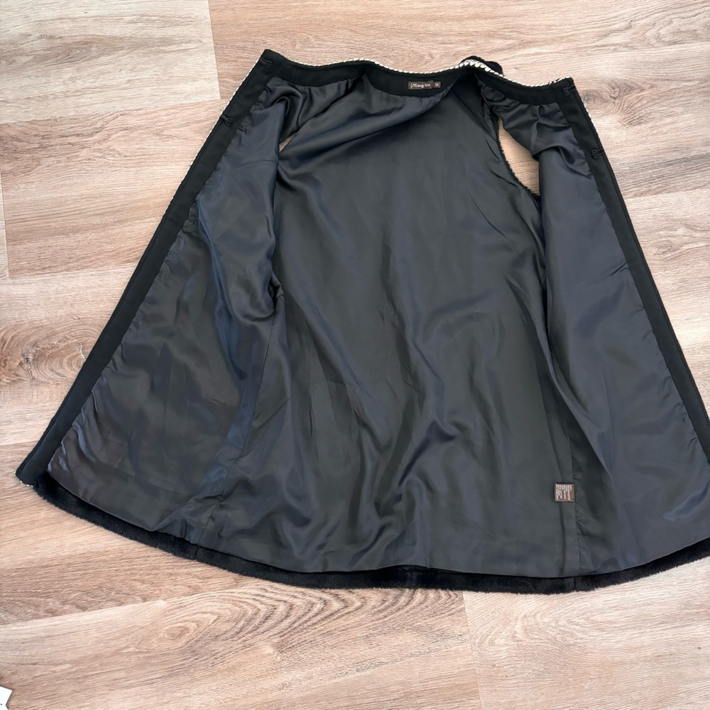 J. McLaughlin Faux Fur Tunic Embroidered Trim Lined Vest XS - Picture 5 of 7